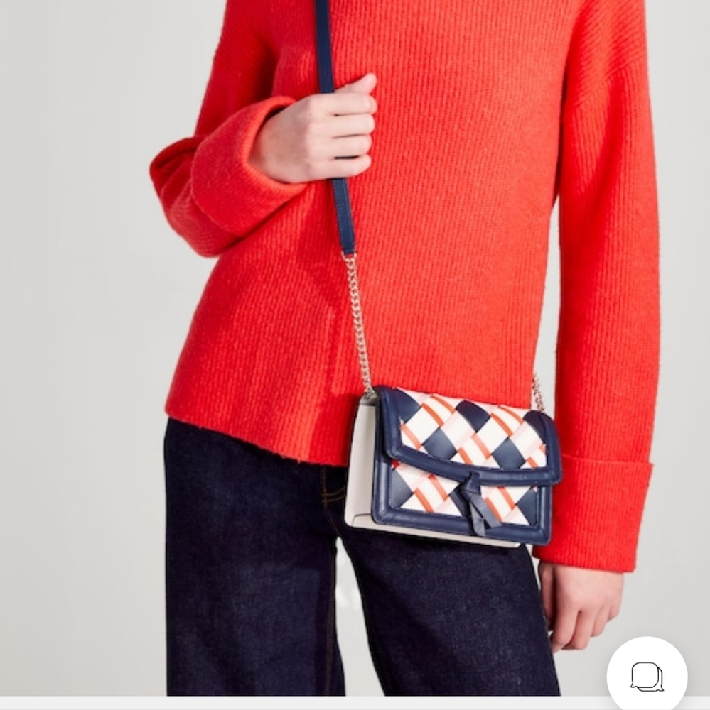 🎀Host Pick🎀Kate Spade Woven Leather Flap Crossbody